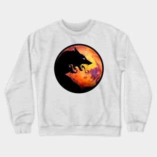 Yin & Yang Red Planet Wolf Crewneck Sweatshirt